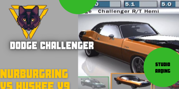 Dodge Challenger en Nurburgring con el huskee V9